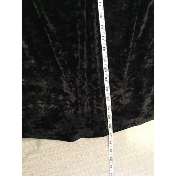 Victoria secrets Black label black crushed velvet Mini slip dress extra small - Picture 6 of 8